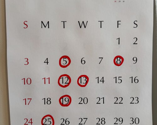 休診日カレンダー